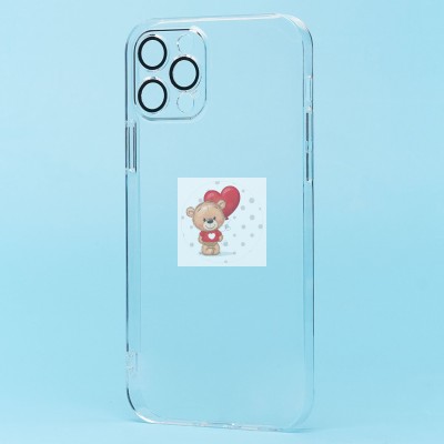 Чехол-накладка для Apple iPhone 12 Pro Max (прозрачный) - PC073 с закрытой камерой
