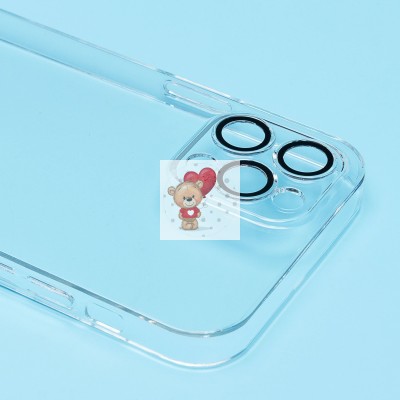 Чехол-накладка для Apple iPhone 12 Pro Max (прозрачный) - PC073 с закрытой камерой