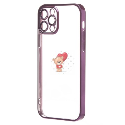 Чехол-накладка для Apple iPhone 12 Pro Max (фиолетовый) - PC073 с закрытой камерой