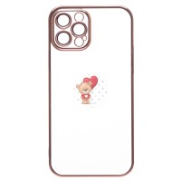 Чехол-накладка для Apple iPhone 12 Pro (розовое золото) - PC073 с закрытой камерой