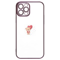 Чехол-накладка для Apple iPhone 12 Pro (фиолетовый) - PC073 с закрытой камерой