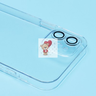 Чехол-накладка для Apple iPhone 12 (прозрачный) - PC073 с закрытой камерой