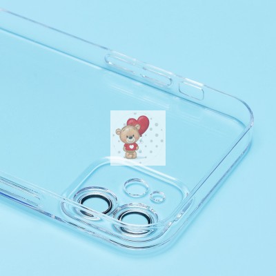 Чехол-накладка для Apple iPhone 12 (прозрачный) - PC073 с закрытой камерой