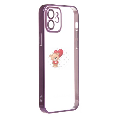 Чехол-накладка для Apple iPhone 12 (фиолетовый) - PC073 с закрытой камерой Чехол-накладка для Apple iPhone 12 (фиолетовый) - PC073 с закрытой камерой