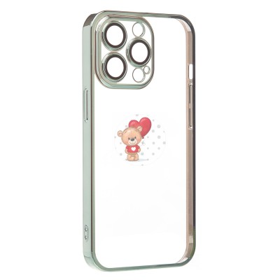 Чехол-накладка для Apple iPhone 13 Pro Max (зеленый) - PC073 с закрытой камерой