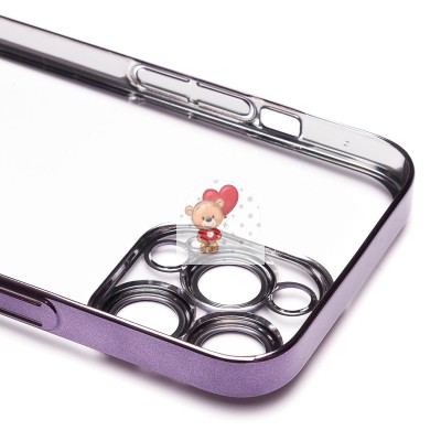 Чехол-накладка для Apple iPhone 13 Pro Max (фиолетовый) - PC073 с закрытой камерой