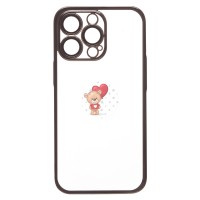 Чехол-накладка для Apple iPhone 13 Pro (черный) - PC073 с закрытой камерой