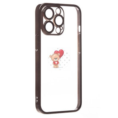 Чехол-накладка для Apple iPhone 13 Pro (черный) - PC073 с закрытой камерой