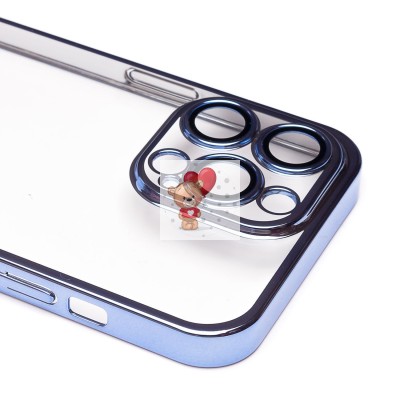 Чехол-накладка для Apple iPhone 13 Pro (синий) - PC073 с закрытой камерой