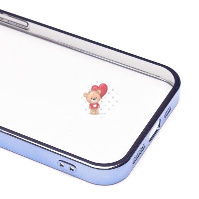 Чехол-накладка для Apple iPhone 13 Pro (синий) - PC073 с закрытой камерой