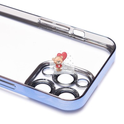 Чехол-накладка для Apple iPhone 13 Pro (синий) - PC073 с закрытой камерой