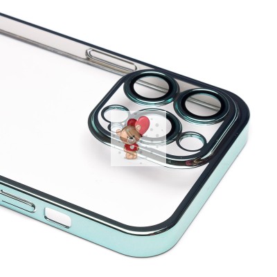 Чехол-накладка для Apple iPhone 13 Pro (зеленый) - PC073 с закрытой камерой