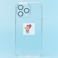 Чехол-накладка для Apple iPhone 13 Pro (прозрачный) - PC073 с закрытой камерой