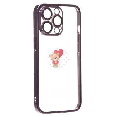 Чехол-накладка для Apple iPhone 13 Pro (фиолетовый) - PC073 с закрытой камерой