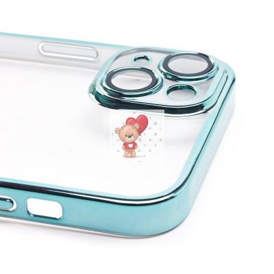 Чехол-накладка для Apple iPhone 14 Plus (зеленый) - PC073 с закрытой камерой