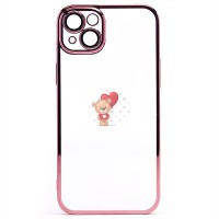 Чехол-накладка для Apple iPhone 14 Plus (розовое золото) - PC073 с закрытой камерой