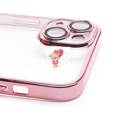 Чехол-накладка для Apple iPhone 14 Plus (розовое золото) - PC073 с закрытой камерой