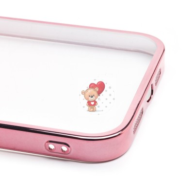 Чехол-накладка для Apple iPhone 14 Plus (розовое золото) - PC073 с закрытой камерой