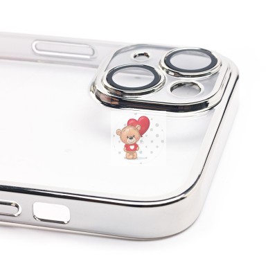 Чехол-накладка для Apple iPhone 14 Plus (серебяный) - PC073 с закрытой камерой Чехол-накладка для Apple iPhone 14 Plus (серебяный) - PC073 с закрытой камерой