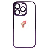 Чехол-накладка для Apple iPhone 14 Pro Max (фиолетовый) - PC073 с закрытой камерой