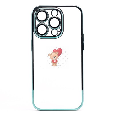 Чехол-накладка для Apple iPhone 14 Pro (зеленый) - PC073 с закрытой камерой