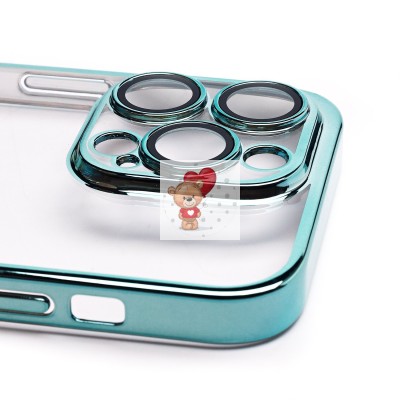 Чехол-накладка для Apple iPhone 14 Pro (зеленый) - PC073 с закрытой камерой