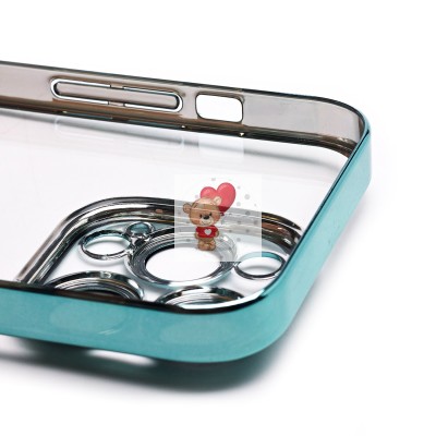 Чехол-накладка для Apple iPhone 14 Pro (зеленый) - PC073 с закрытой камерой