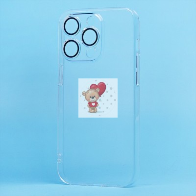 Чехол-накладка для Apple iPhone 14 Pro (прозрачный) - PC073 с закрытой камерой