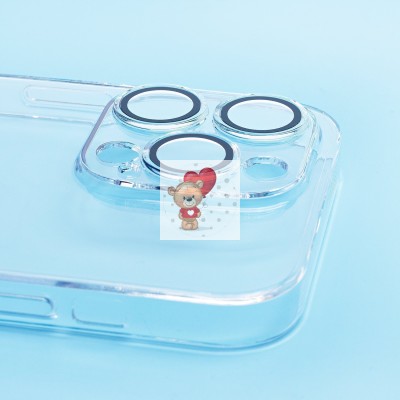 Чехол-накладка для Apple iPhone 14 Pro (прозрачный) - PC073 с закрытой камерой