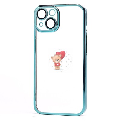 Чехол-накладка для Apple iPhone 14 (зеленый) - PC073 с закрытой камерой