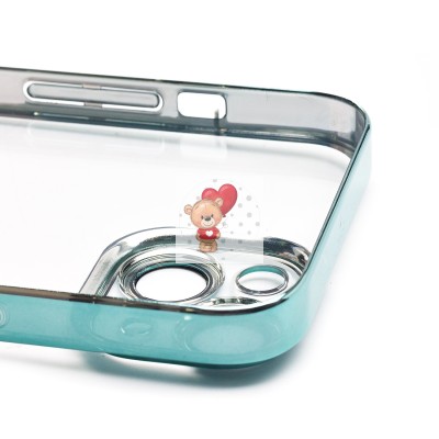 Чехол-накладка для Apple iPhone 14 (зеленый) - PC073 с закрытой камерой