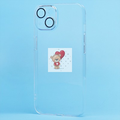 Чехол-накладка для Apple iPhone 14 (прозрачный) - PC073 с закрытой камерой