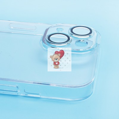 Чехол-накладка для Apple iPhone 14 (прозрачный) - PC073 с закрытой камерой