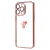 Чехол-накладка для Apple iPhone 15 Pro Max (розовое золото) - PC073 с закрытой камерой