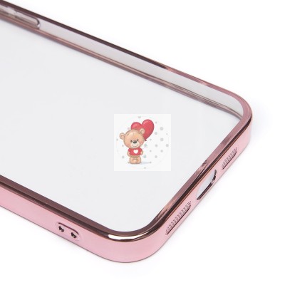 Чехол-накладка для Apple iPhone 15 Pro Max (розовое золото) - PC073 с закрытой камерой