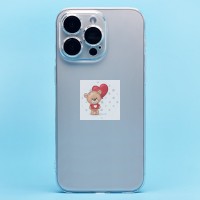 Чехол-накладка для Apple iPhone 15 Pro Max (прозрачный) - PC073 с закрытой камерой