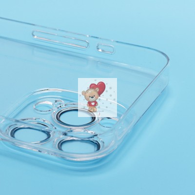 Чехол-накладка для Apple iPhone 15 Pro Max (прозрачный) - PC073 с закрытой камерой