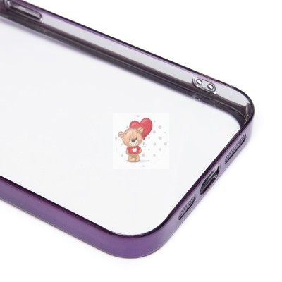 Чехол-накладка для Apple iPhone 15 Pro Max (фиолетовый) - PC073 с закрытой камерой