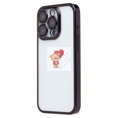 Чехол-накладка для Apple iPhone 15 Pro (черный) - PC073 с закрытой камерой