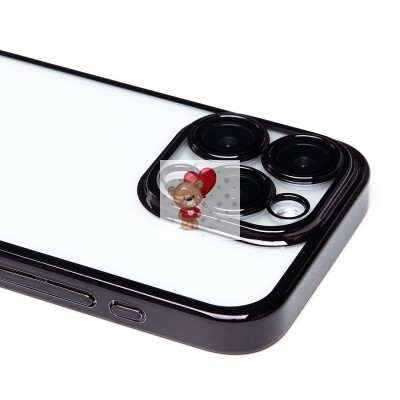 Чехол-накладка для Apple iPhone 15 Pro (черный) - PC073 с закрытой камерой