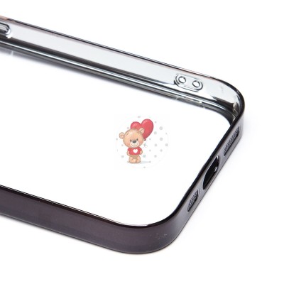 Чехол-накладка для Apple iPhone 15 Pro (черный) - PC073 с закрытой камерой