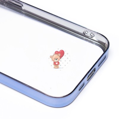 Чехол-накладка для Apple iPhone 15 Pro (синий) - PC073 с закрытой камерой