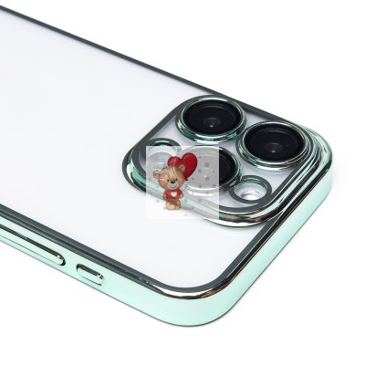 Чехол-накладка для Apple iPhone 15 Pro (зеленый) - PC073 с закрытой камерой