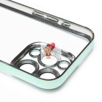 Чехол-накладка для Apple iPhone 15 Pro (зеленый) - PC073 с закрытой камерой