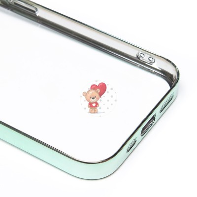 Чехол-накладка для Apple iPhone 15 Pro (зеленый) - PC073 с закрытой камерой