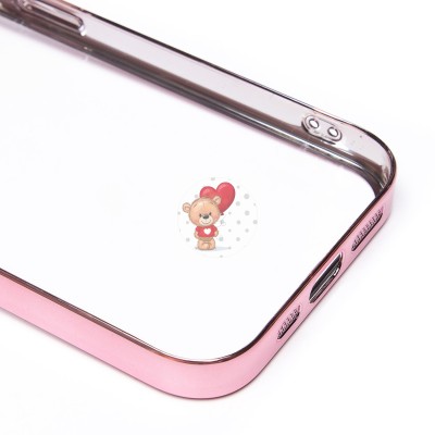 Чехол-накладка для Apple iPhone 15 Pro (розовое золото) - PC073 с закрытой камерой