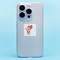 Чехол-накладка для Apple iPhone 15 Pro (прозрачный) - PC073 с закрытой камерой