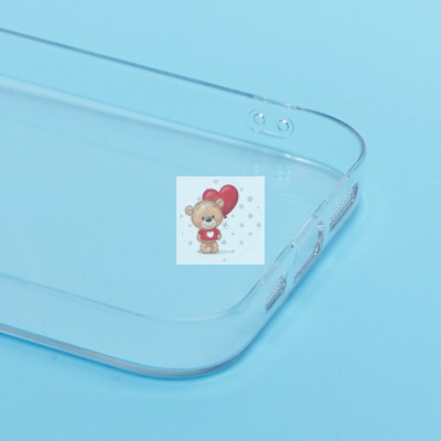 Чехол-накладка для Apple iPhone 15 Pro (прозрачный) - PC073 с закрытой камерой