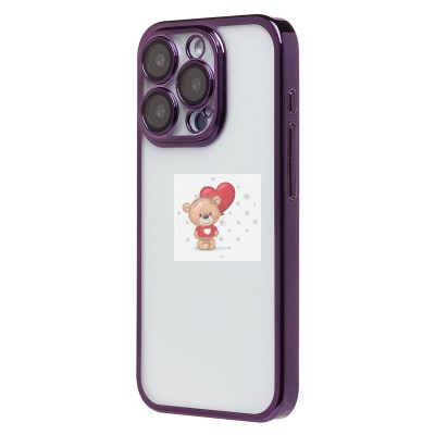 Чехол-накладка для Apple iPhone 15 Pro (фиолетовый) - PC073 с закрытой камерой