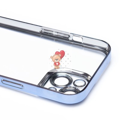 Чехол-накладка для Apple iPhone 15 (синий) - PC073 с закрытой камерой